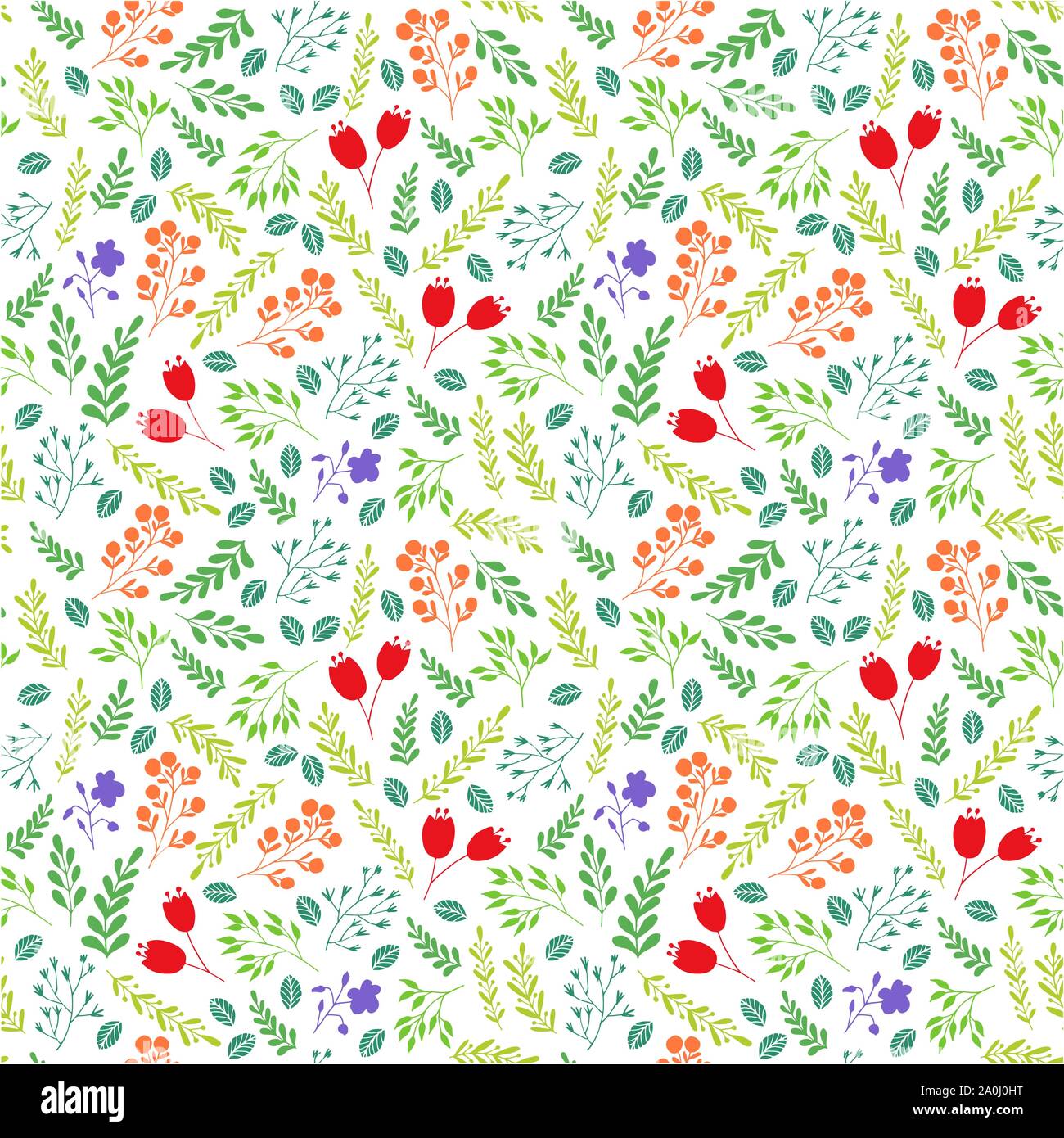Vector Floral motif transparent coloré avec des fleurs et plantes de jardin Illustration de Vecteur