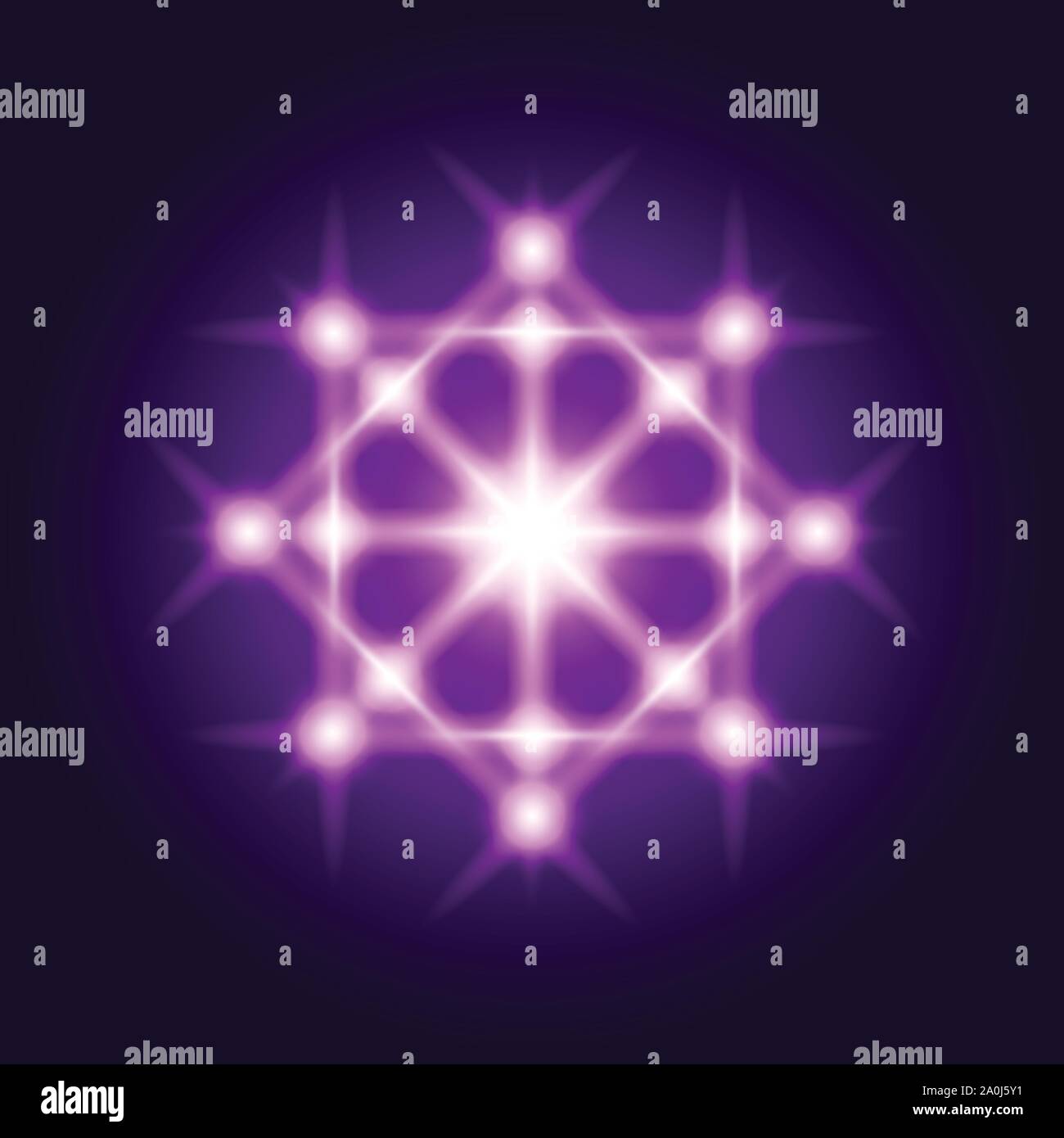 Signe de la géométrie sacrée. Symbole géométrique Shine Illustration de Vecteur