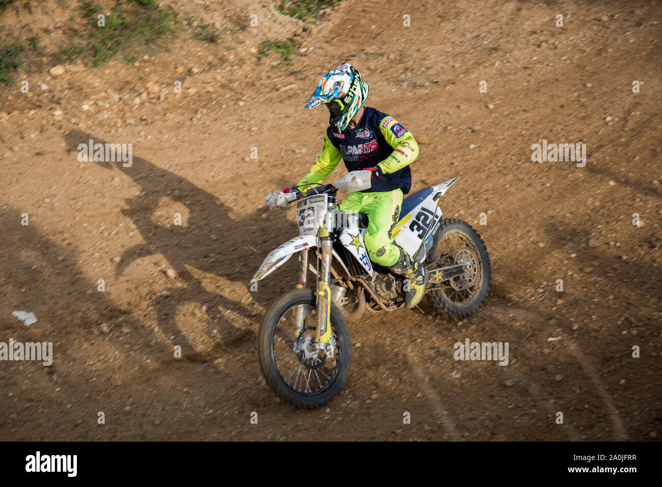 Giavera del Montello, Italie. 14 septembre 2019. Course de moto sur une piste de motocross. Credit : Lukasz Obermann/Alamy Live News Banque D'Images