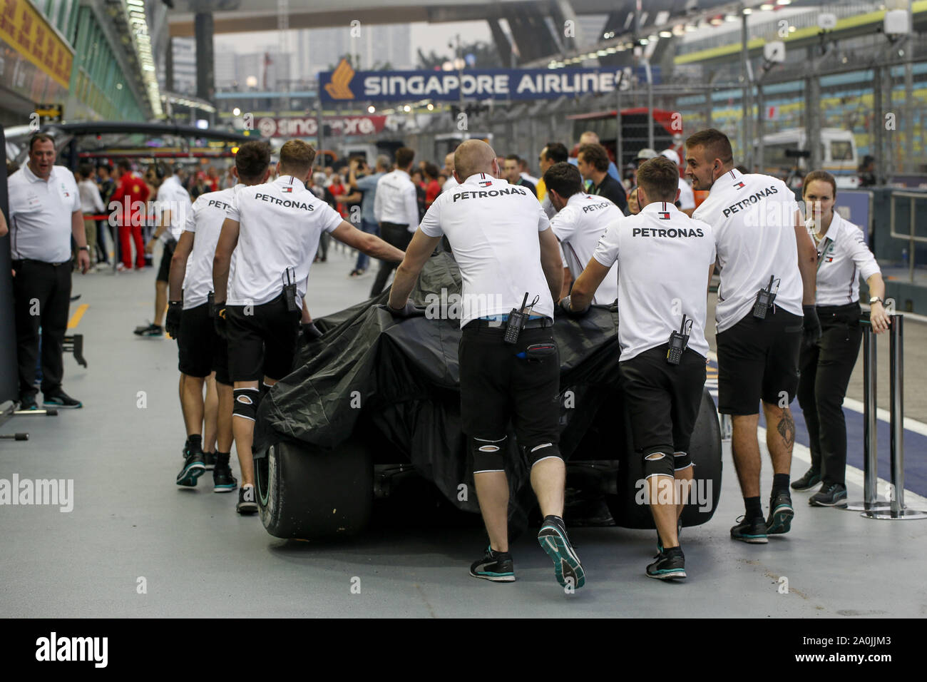 Singapour. Sep 20, 2019. Sport Automobile : Championnat du Monde de Formule 1 de la FIA 2019, Grand Prix de Singapour, Location de # 77 Valtteri Bottas (FIN, Mercedes AMG Petronas Motorsport), | Crédit : afp photo alliance/Alamy Live News Banque D'Images