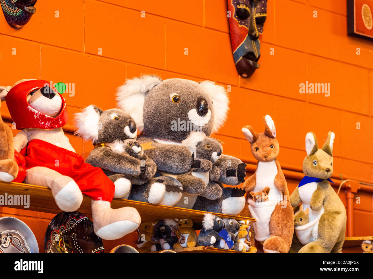 Les jouets en peluche, de l'Australie. Avec selective focus Banque D'Images