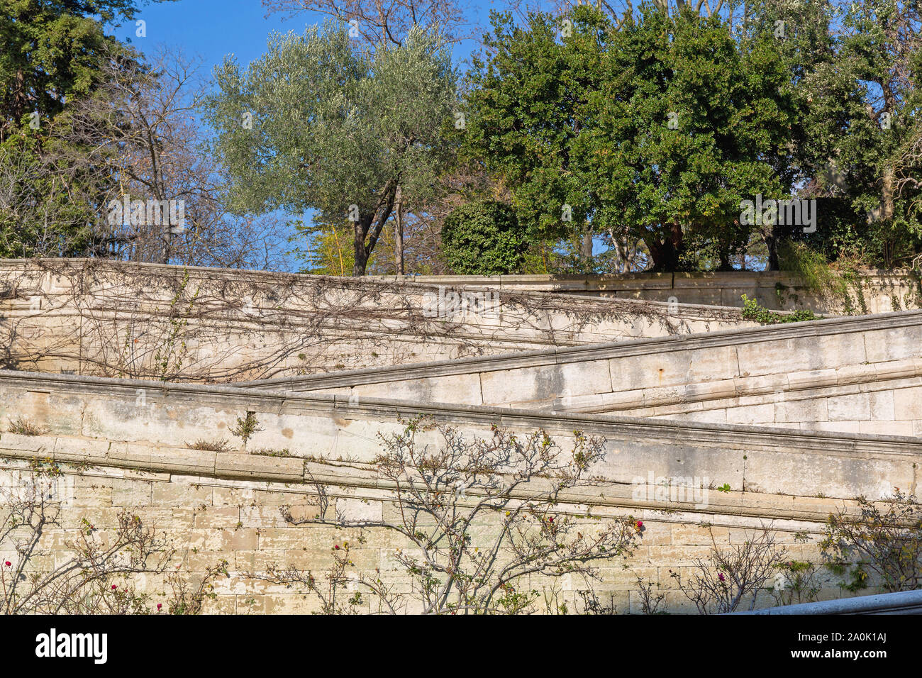 Sainte Anne d'escaliers dans le jardin des Doms Avignon France Banque D'Images