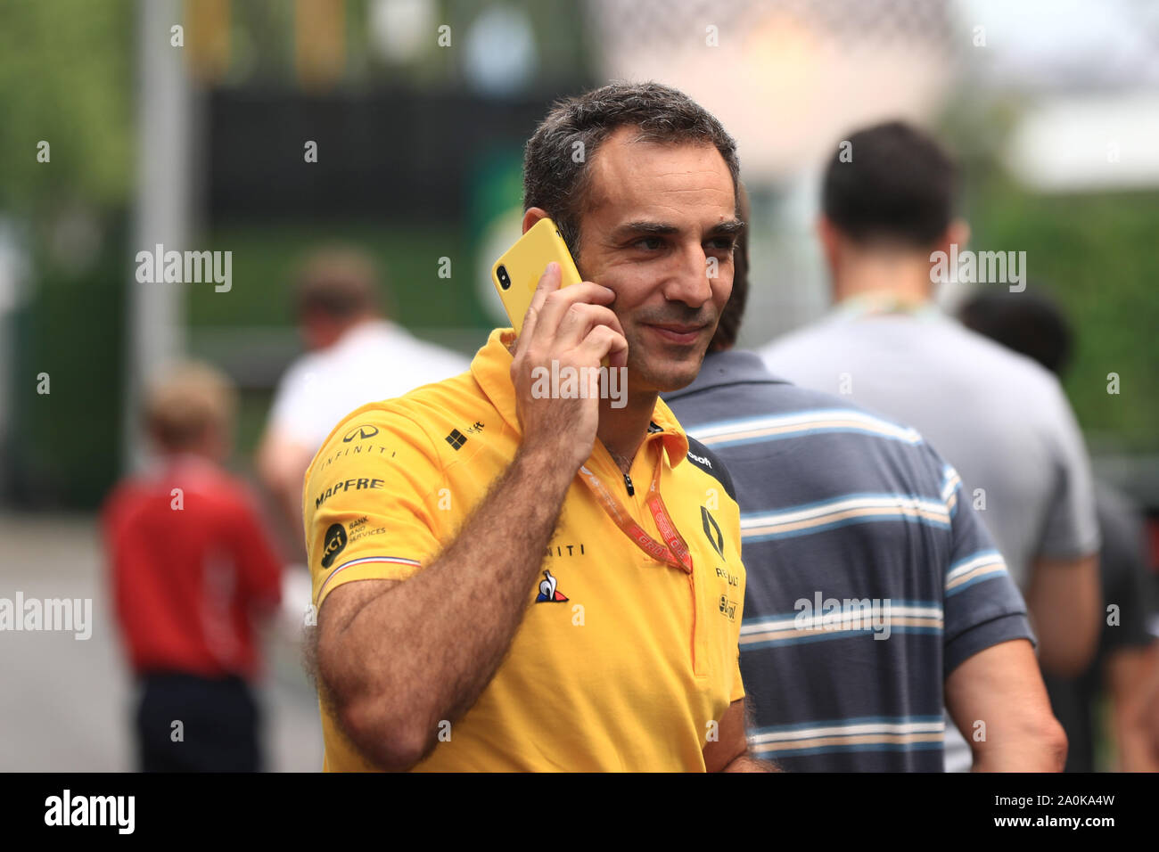 20 septembre 2019 ; le circuit de Marina Bay, Marina Bay, Singapour ; la Formule Un, jour de pratique ; Cyril Abiteboul, Directeur Général de Renault Sport Racing Team de Formule 1 Banque D'Images