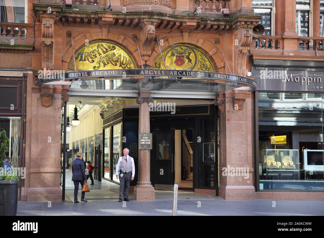 L'Écosse Glasgow Buchanan Street Argyll Arcade victorienne Banque D'Images