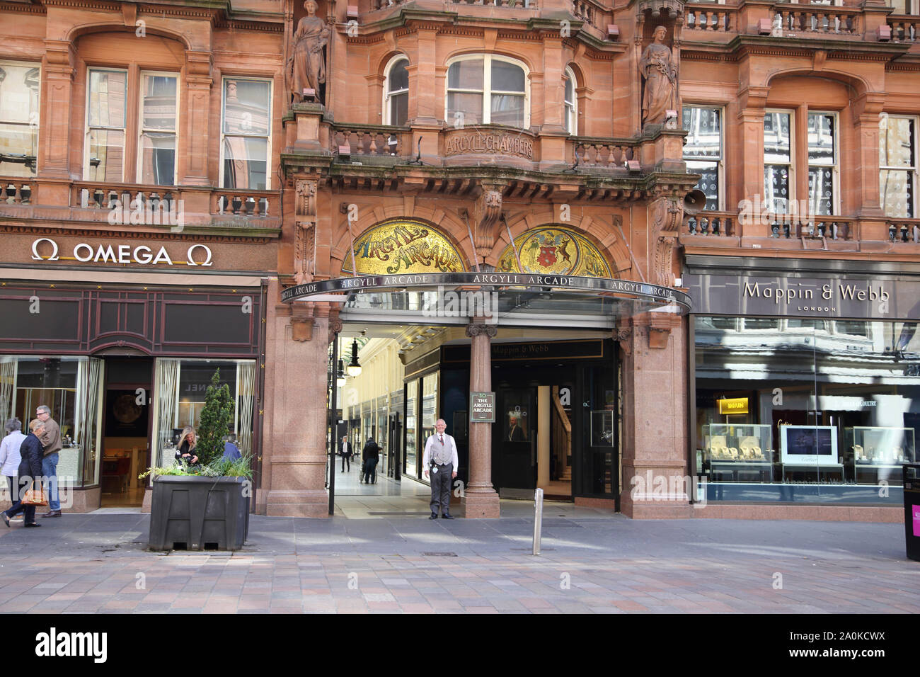 L'Écosse Glasgow Buchanan Street Argyll Arcade victorienne Banque D'Images