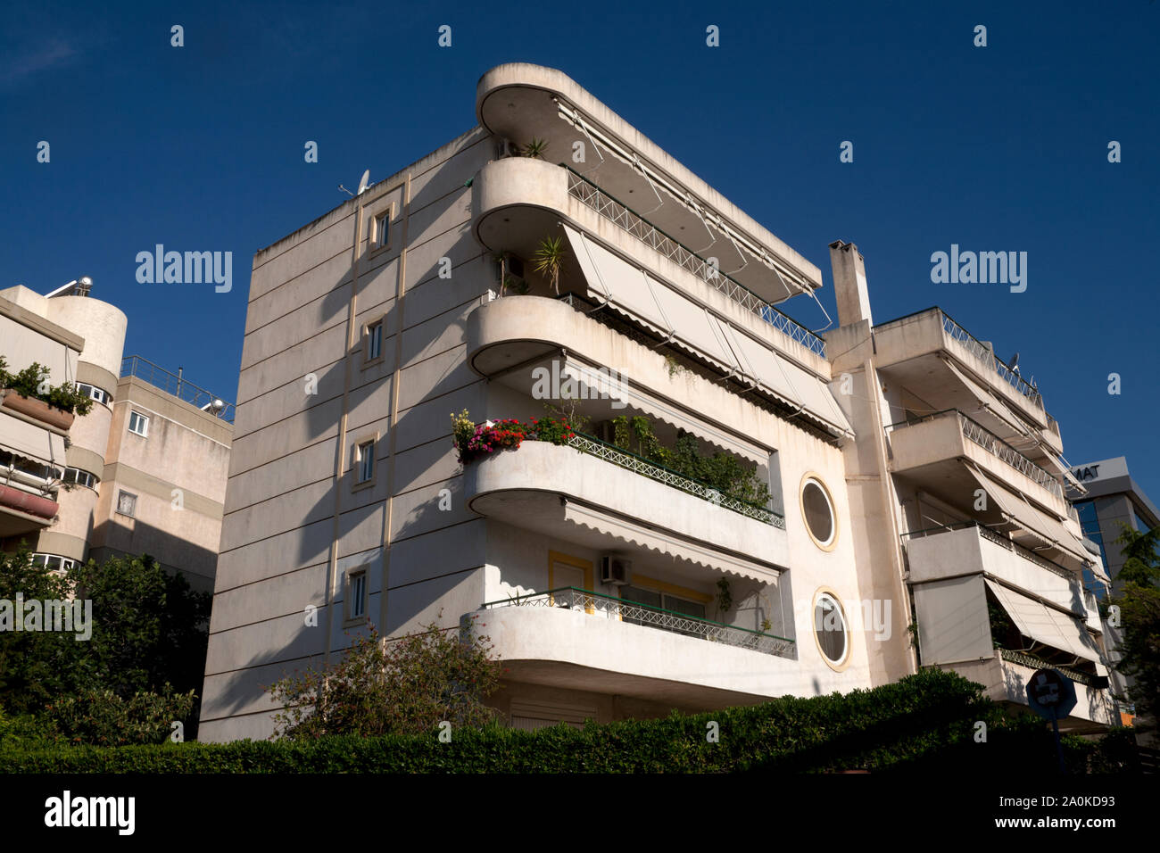 Les immeubles à appartements avenue vouliagmeni athens Attica Grèce Banque D'Images