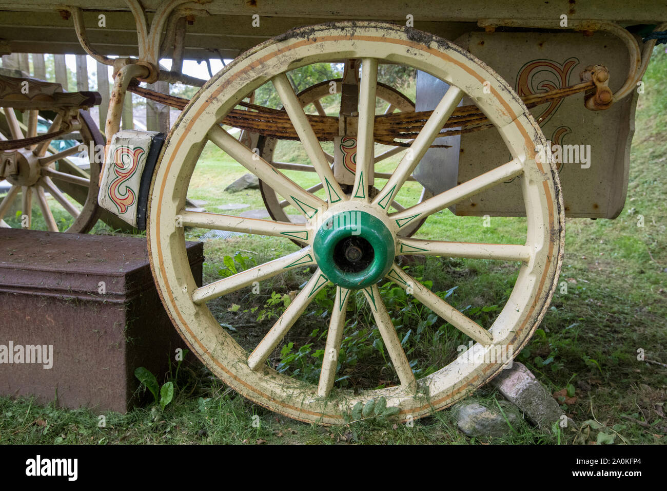 Roue Vardo romani Banque D'Images