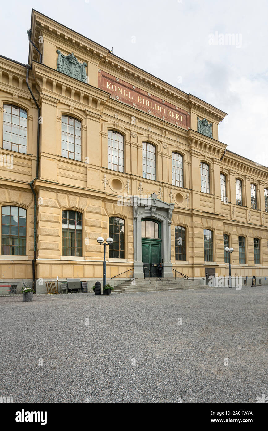 Stockholm, Suède. Septembre 2019. vue panoramique de la Bibliothèque nationale suédoise du parc Banque D'Images