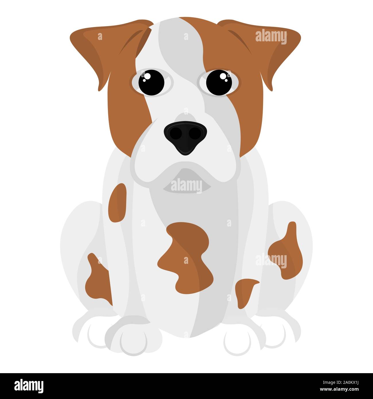 Cute isolé Jack Russell Terrier. Chiens de races - Vector Illustration de Vecteur