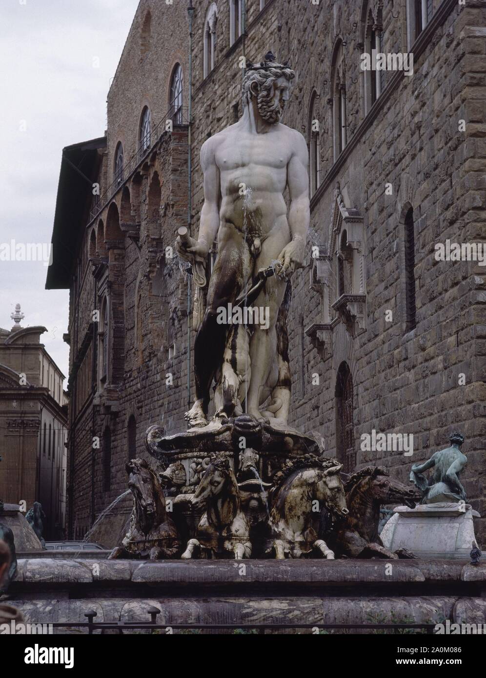 FUENTE DE NEPTUNO - 1575 - MANIERISMO ITALIANO. Auteur : Bartolomeo Ammannati. Lieu : extérieur. Florenz. ITALIA. Banque D'Images