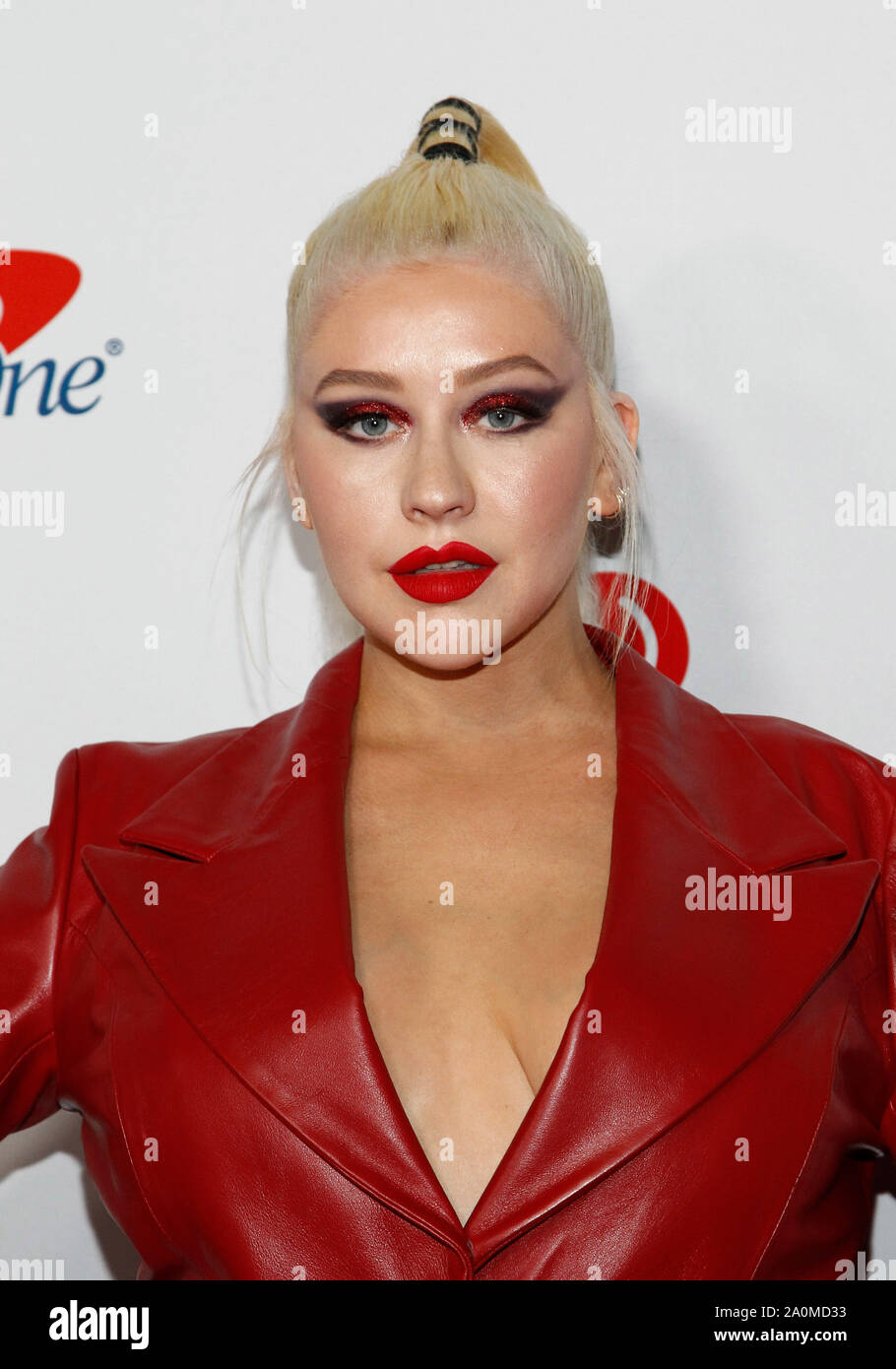 Las Vegas, États-Unis. 20Sep 2019. Christina Aguilera arrive pour l'iHeartRadio Music Festival à la T-Mobile Arena de Las Vegas, Nevada le 20 septembre 2019. Photo de James Atoa/UPI UPI : Crédit/Alamy Live News Banque D'Images