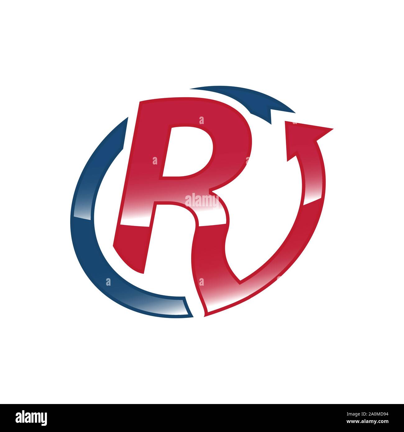 Lettre R initial de création logo design concept graphique de vecteur Illustration de Vecteur