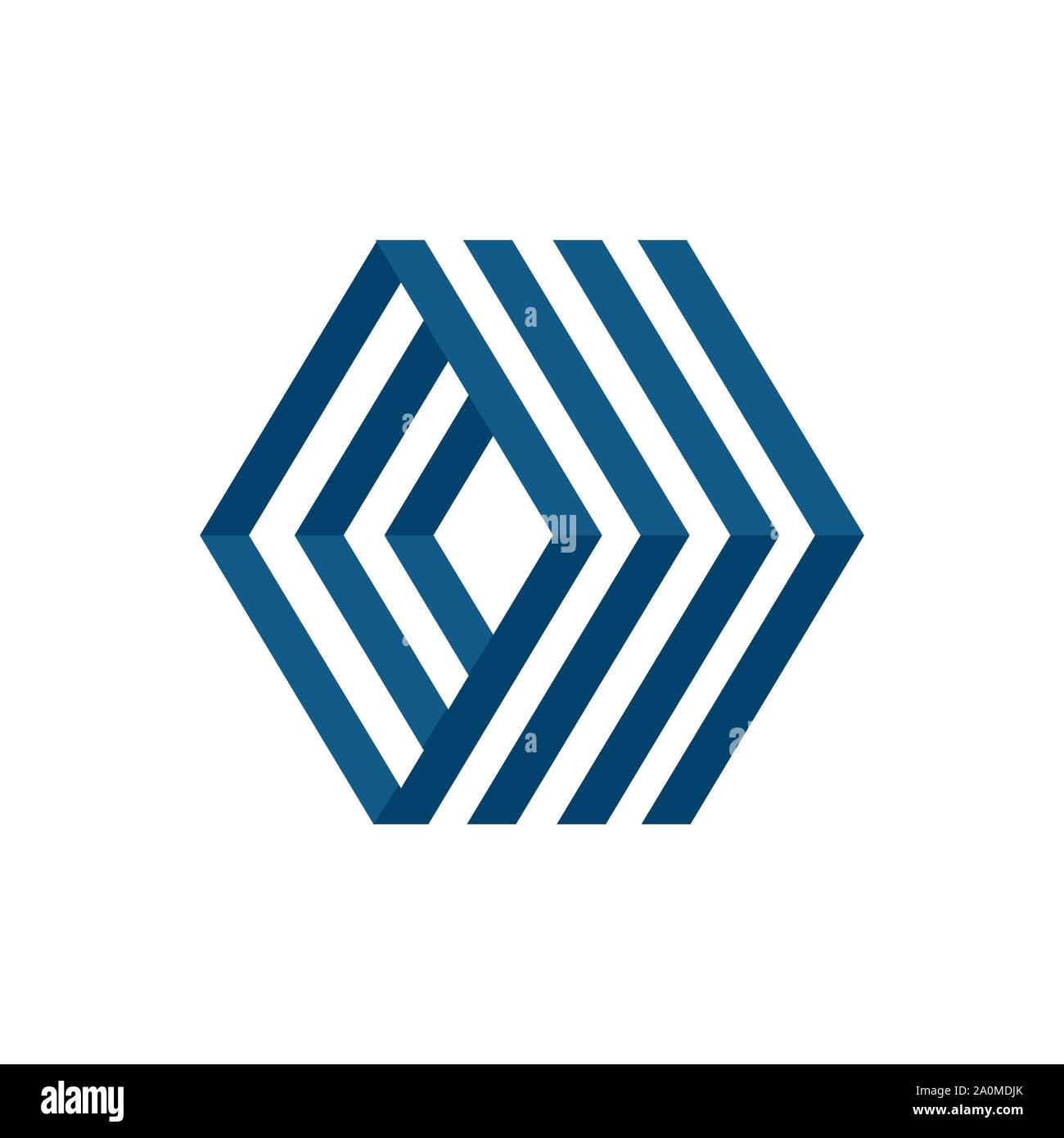 Style moderne design logo hexagonal géométrique de l'élément vecteur icône Illustration de Vecteur