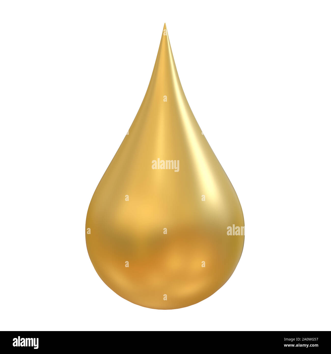 Goutte d'huile d'or Isolated Banque D'Images