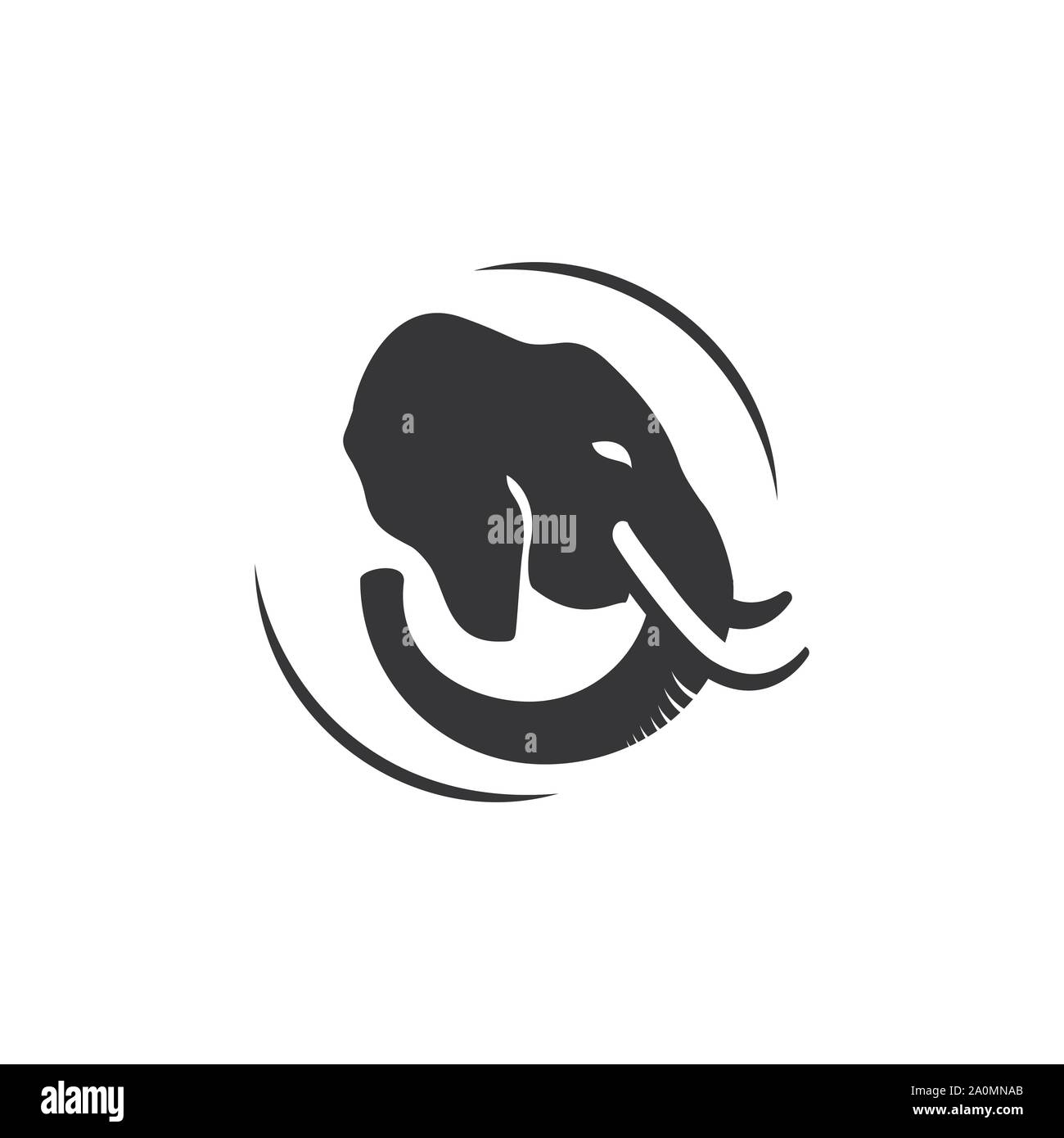 Chef de la conception de logo de l'éléphant d'élément du vecteur illustration Illustration de Vecteur