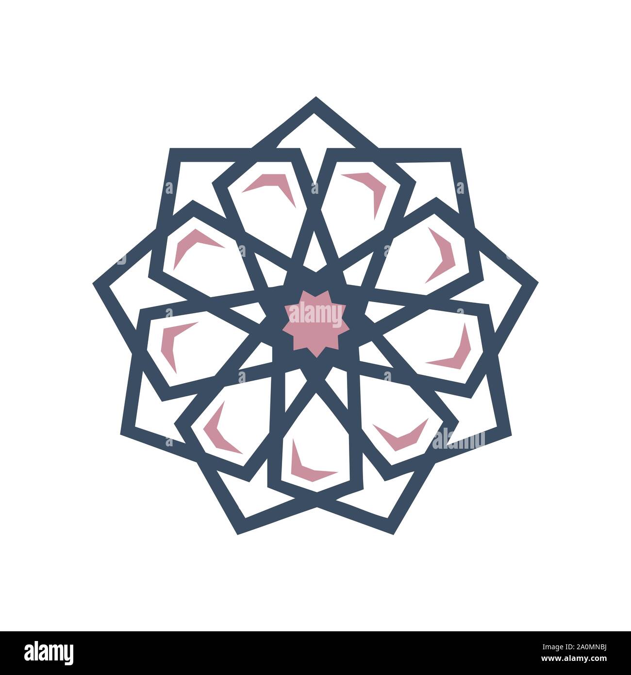 Emblème ronde fleur dans un cercle n style linéaire d'un vecteur abstract flower logo design de produits naturels comme des produits de beauté, fleuriste, Spa, salon de beauté, de Illustration de Vecteur