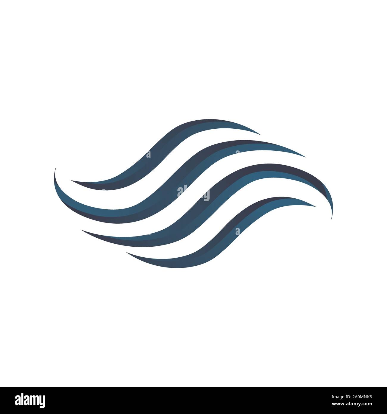 Les vagues de l'eau de l'océan de l'eau modèle vecteur conception de logo Icône vagues Illustration de Vecteur