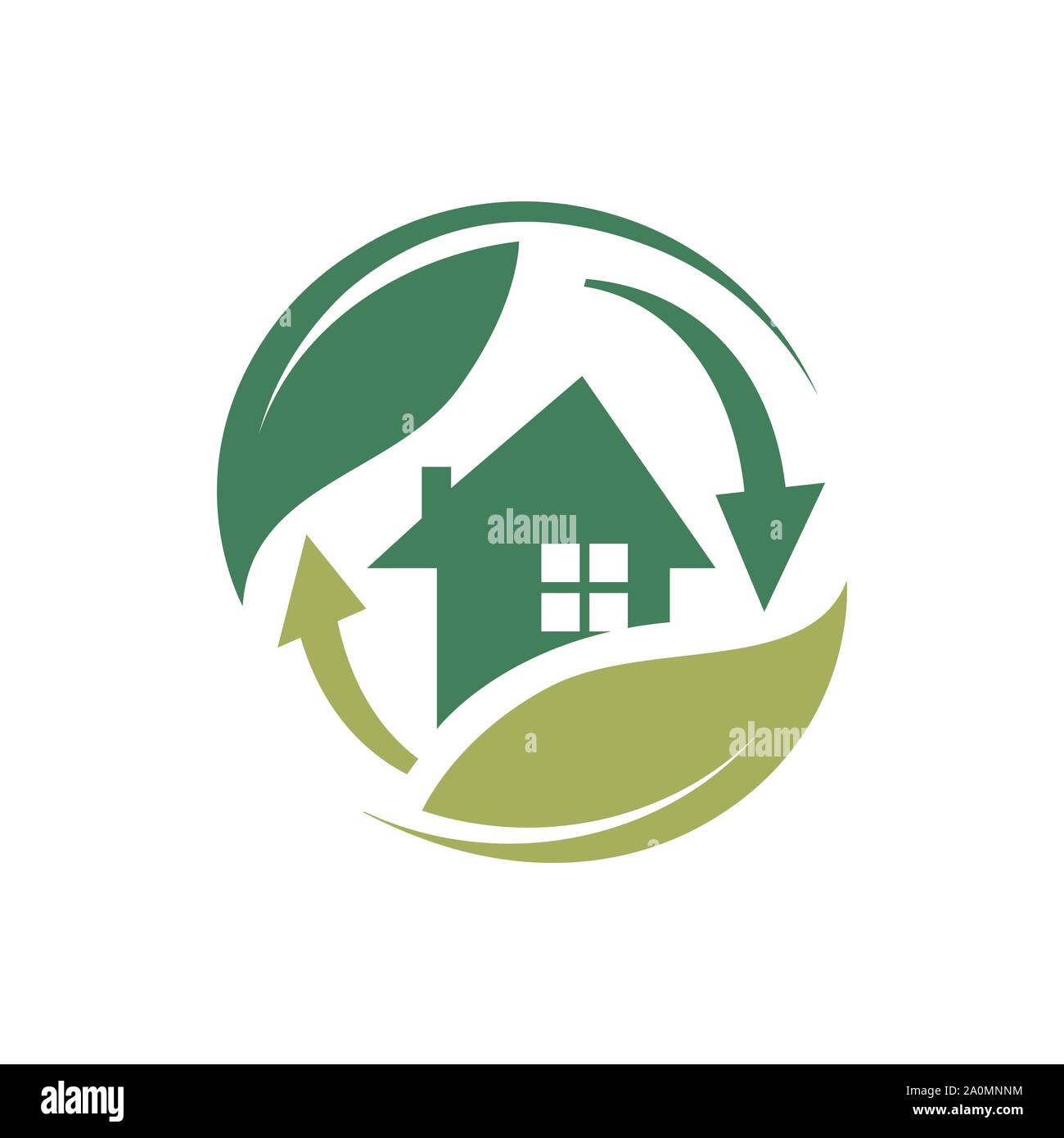 Logo green house vecteur. Eco green home. Eco Friendly icône en forme de maison. Illustration de Vecteur