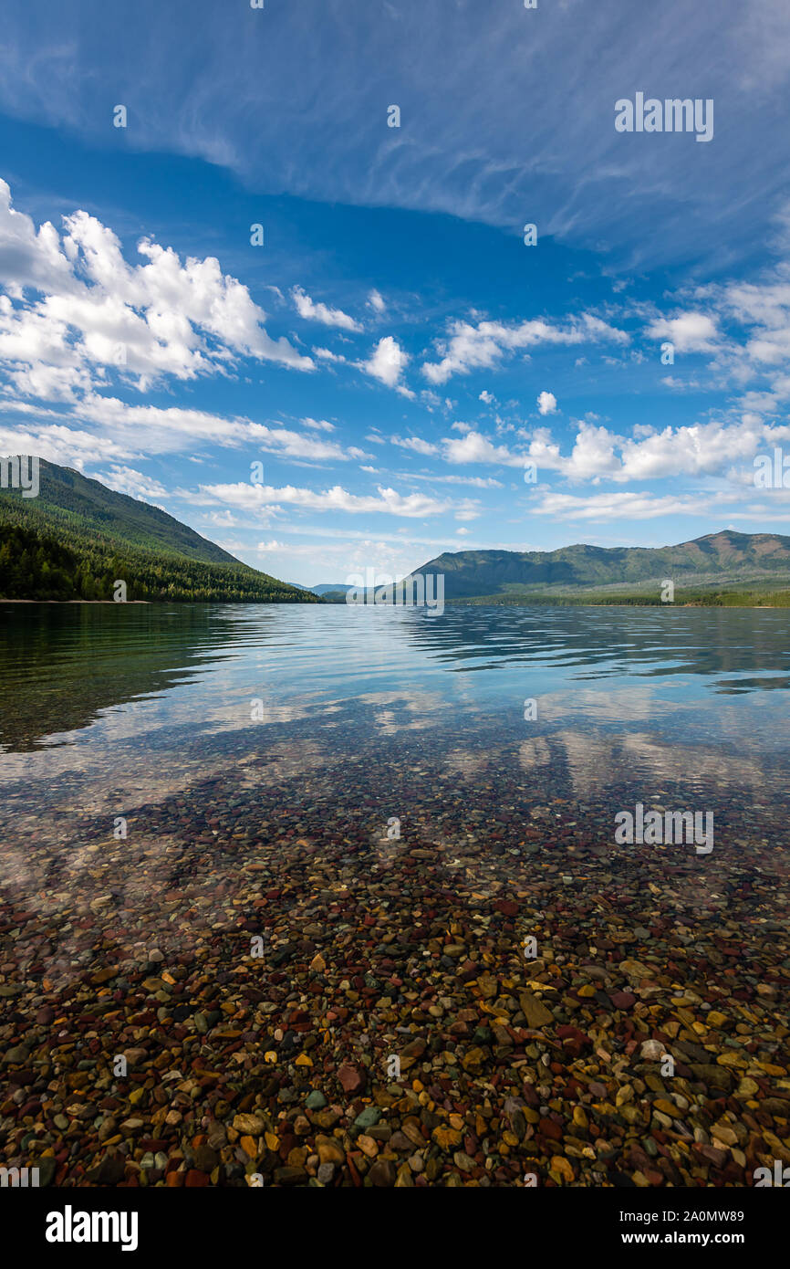 Lake McDonald, le parc national des Glaciers Banque D'Images