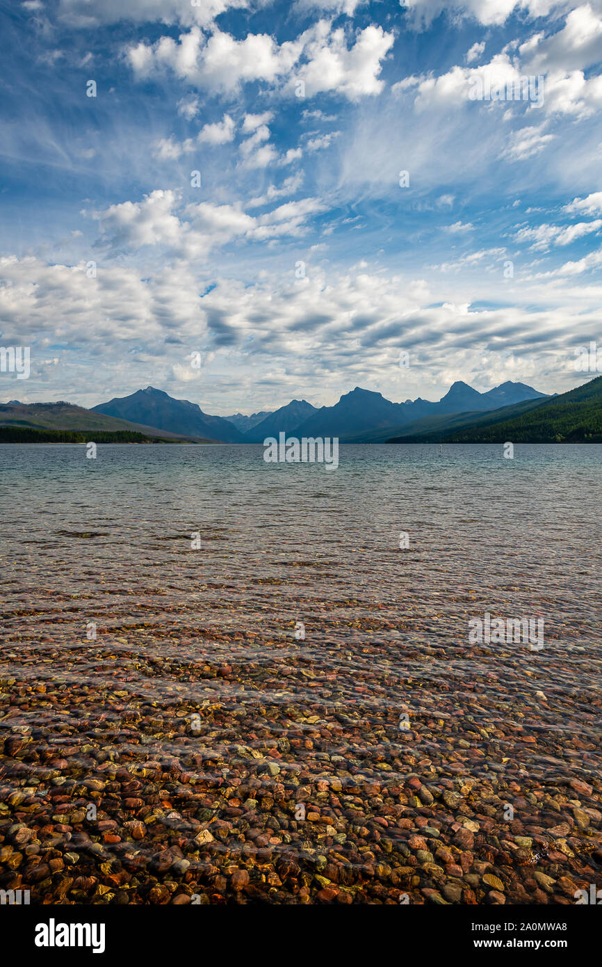 Lake McDonald, le parc national des Glaciers Banque D'Images