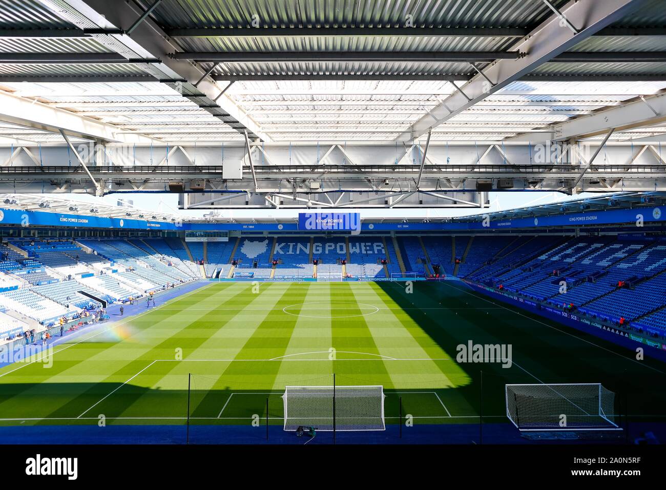 21 septembre 2019 ; King Power Stadium, Leicester, Midlands, Angleterre ; English Premier League Football, Leicester City contre Tottenham Hotspur ; une vue générale de la King Power Stadium avant de kickoff - strictement usage éditorial uniquement. Pas d'utilisation non autorisée avec l'audio, vidéo, données, listes de luminaire, club ou la Ligue de logos ou services 'live'. En ligne De-match utilisation limitée à 120 images, aucune émulation. Aucune utilisation de pari, de jeux ou d'un club ou la ligue/dvd publications Banque D'Images