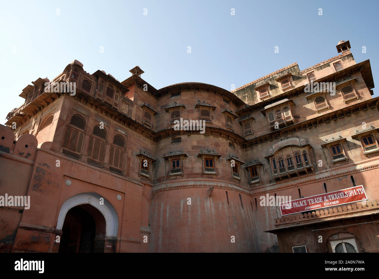 Junagadh Fort entrée à Bikaner, Rajasthan, India Banque D'Images