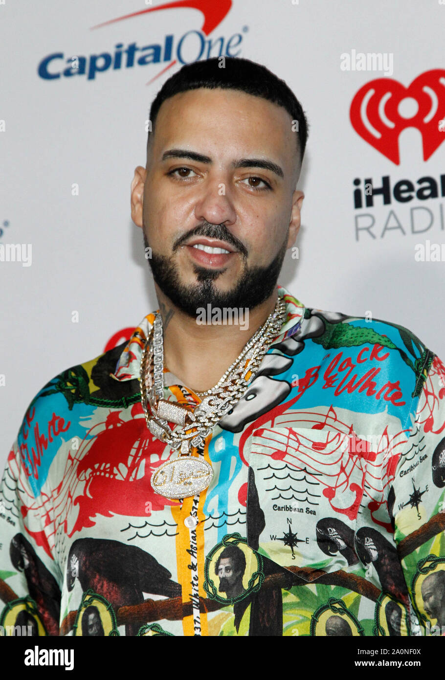 Singer French Montana arrive pour l'iHeartRadio Music Festival à la T-Mobile Arena de Las Vegas, Nevada le Vendredi, Septembre 20, 2019. Photo de James Atoa/UPI Banque D'Images