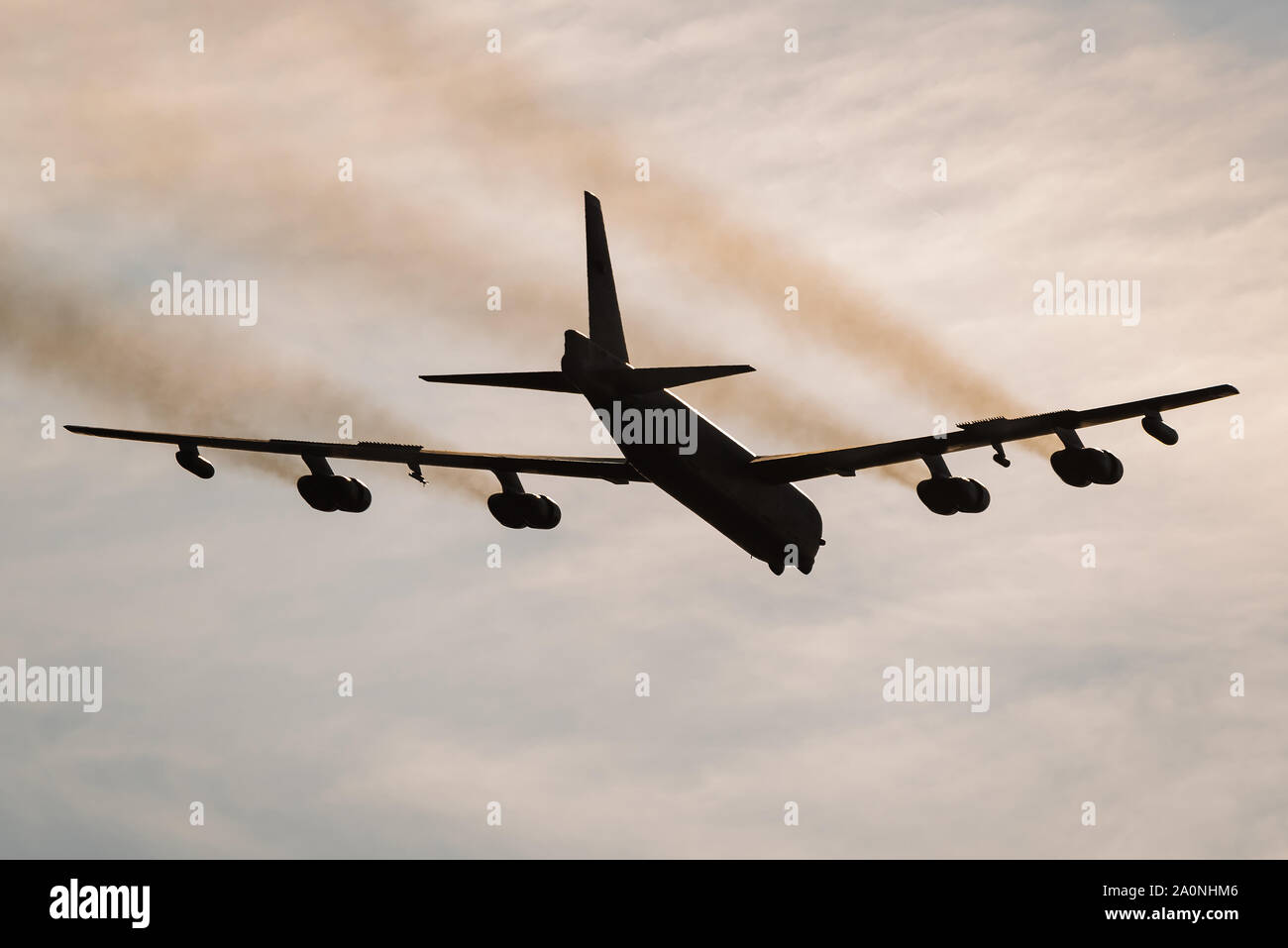 Un Boeing B-52 Stratofortress bombardier stratégique à partir de la Base aérienne de Barksdale de l'United States Air Force. Banque D'Images