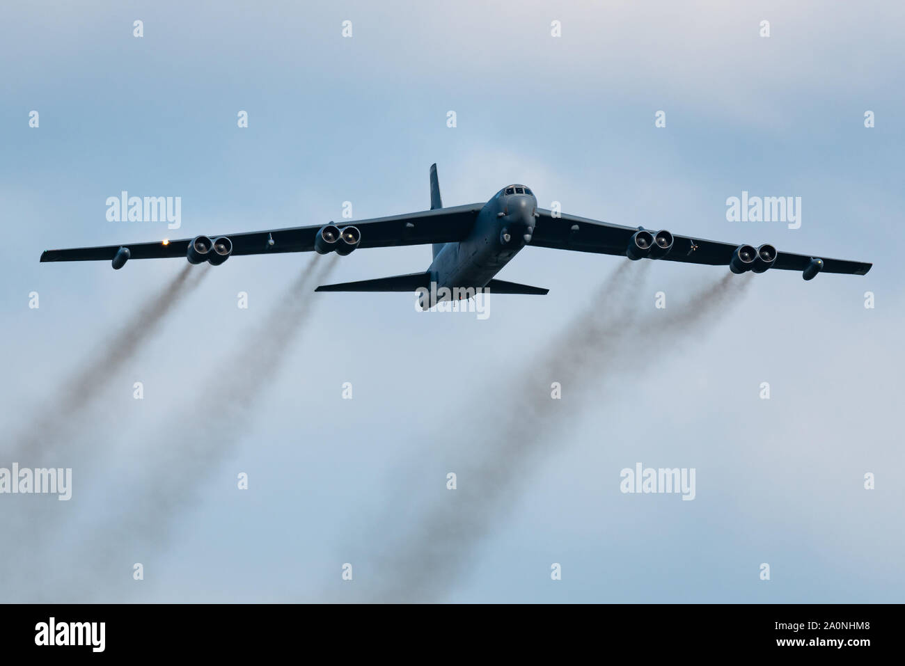 Un Boeing B-52 Stratofortress bombardier stratégique à partir de la Base aérienne de Barksdale de l'United States Air Force. Banque D'Images