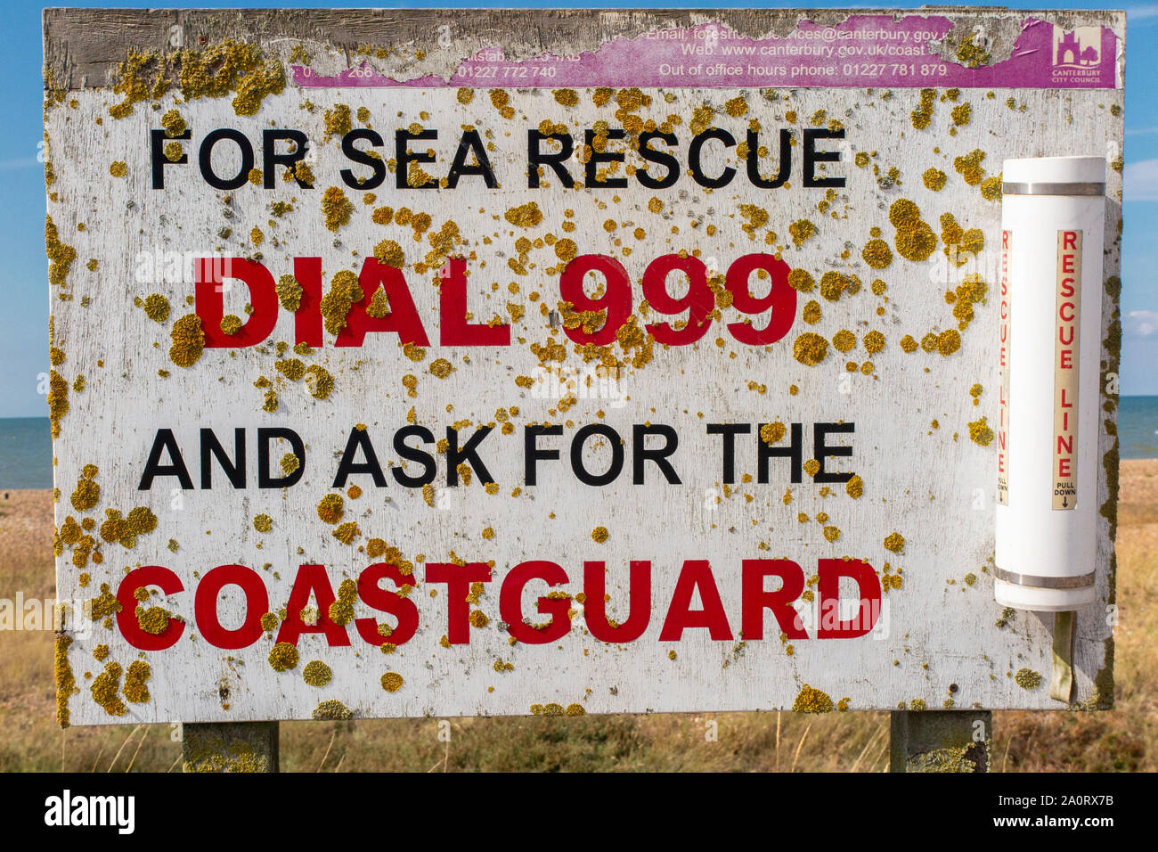Sur la côte du Kent Whitstable à la fin de l'été Banque D'Images