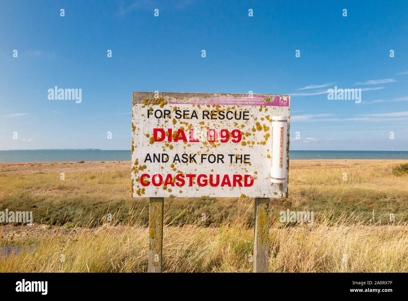 Sur la côte du Kent Whitstable à la fin de l'été Banque D'Images