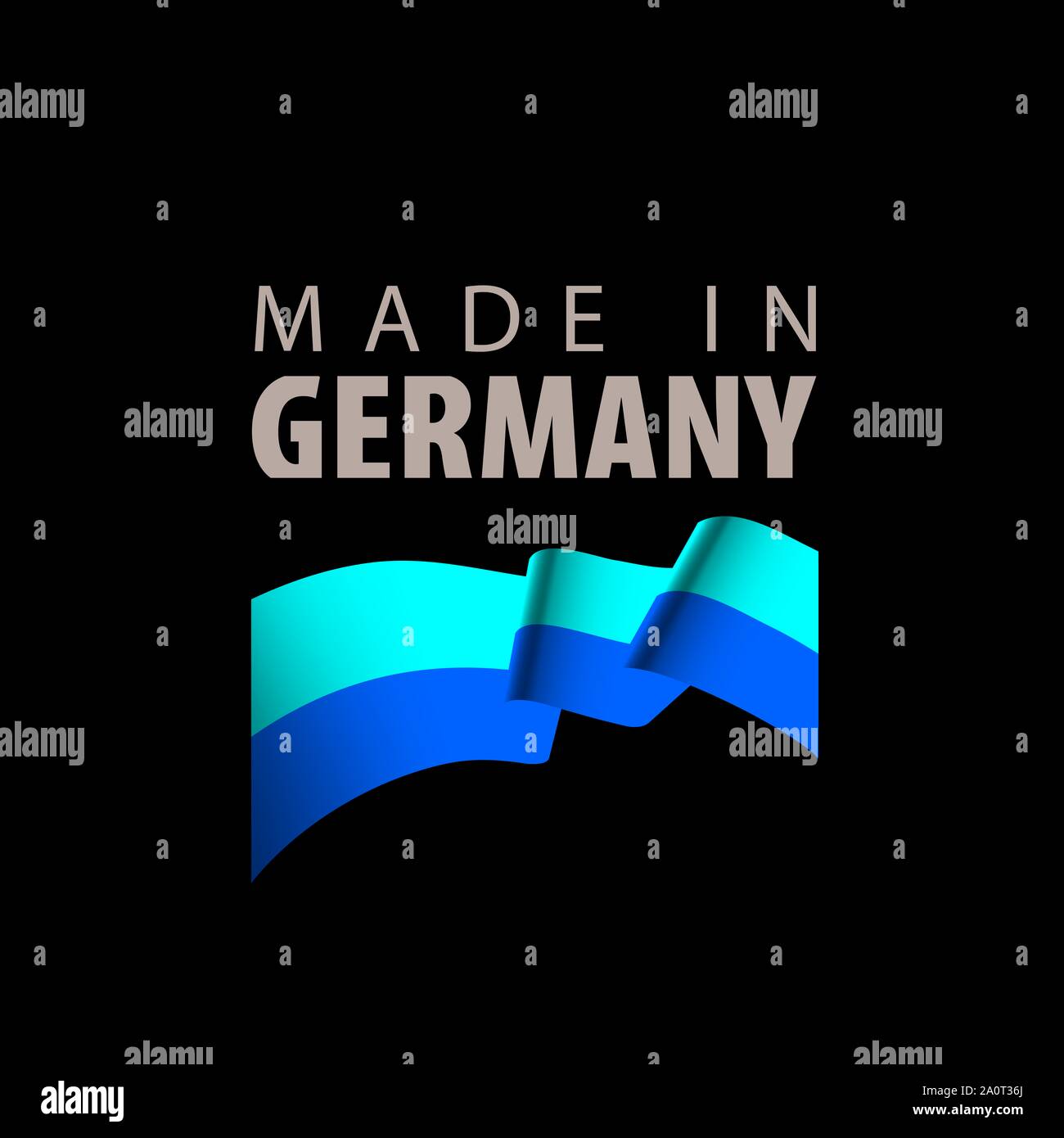 Allemagne drapeau, vector illustration sur un fond blanc. Banque D'Images