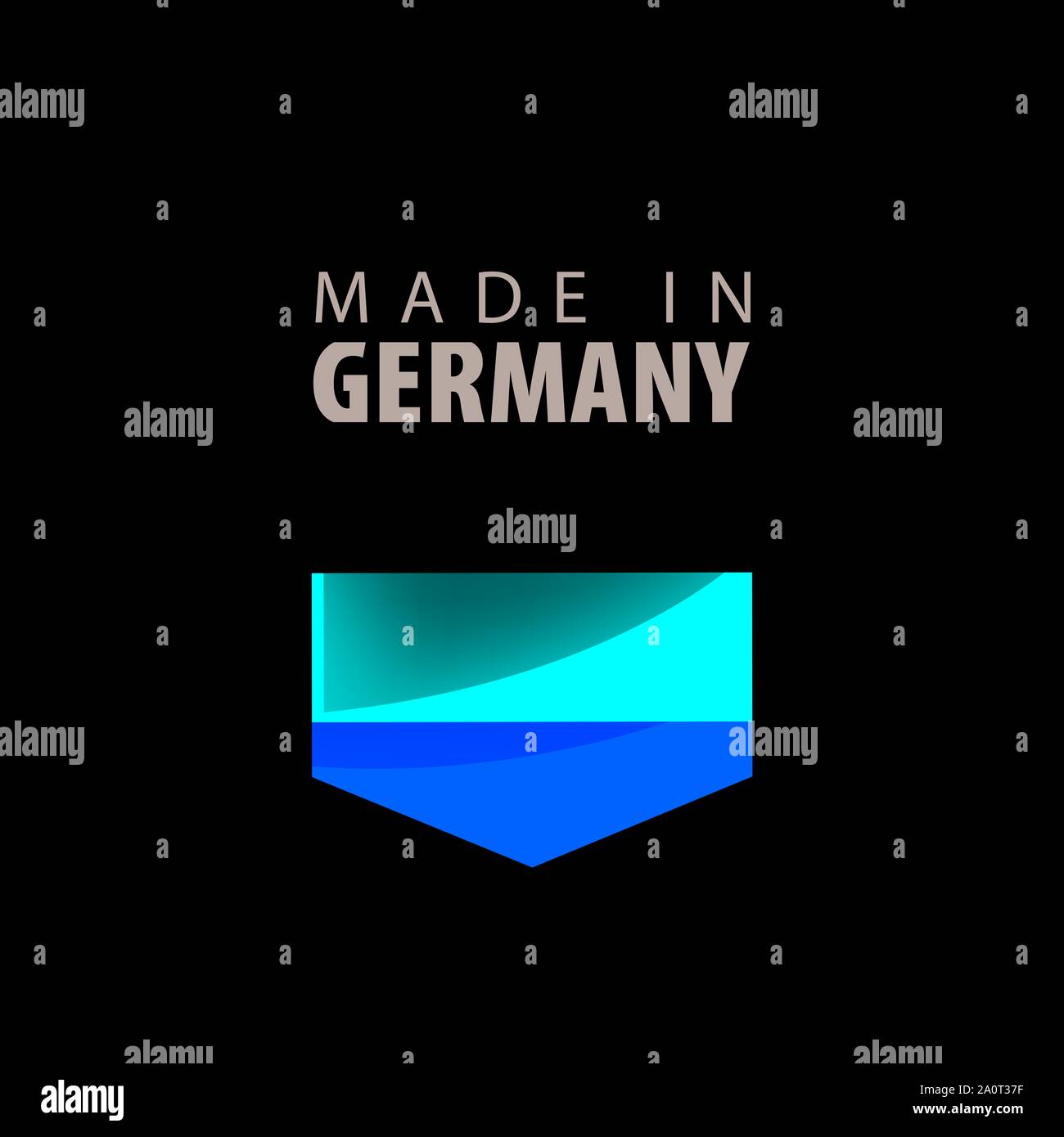 Allemagne drapeau, vector illustration sur un fond blanc. Banque D'Images