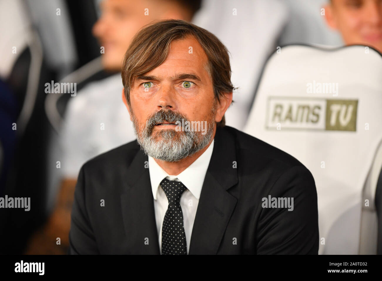 13 septembre 2019, Pride Park, Derby, England ; Sky Bet championnat de football, Derby County vs Cardiff City ; Phillip Cocu, Manager de Derby County Crédit : Jon Hobley/News Images images Ligue de football anglais sont soumis à licence DataCo Banque D'Images