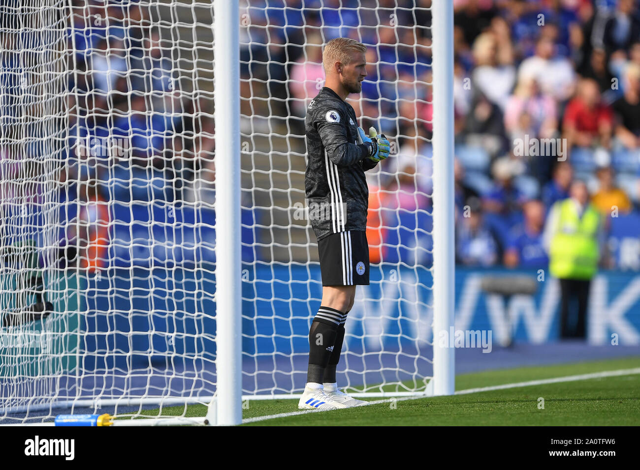 21 septembre 2019, King Power Stadium, Leicester, Angleterre ; football Premier League, Tottenham Hotspur vs Leicester City : Kasper Schmeichel (1) de Leicester City Crédit : Jon Hobley/News Images images Ligue de football anglais sont soumis à licence DataCo Banque D'Images