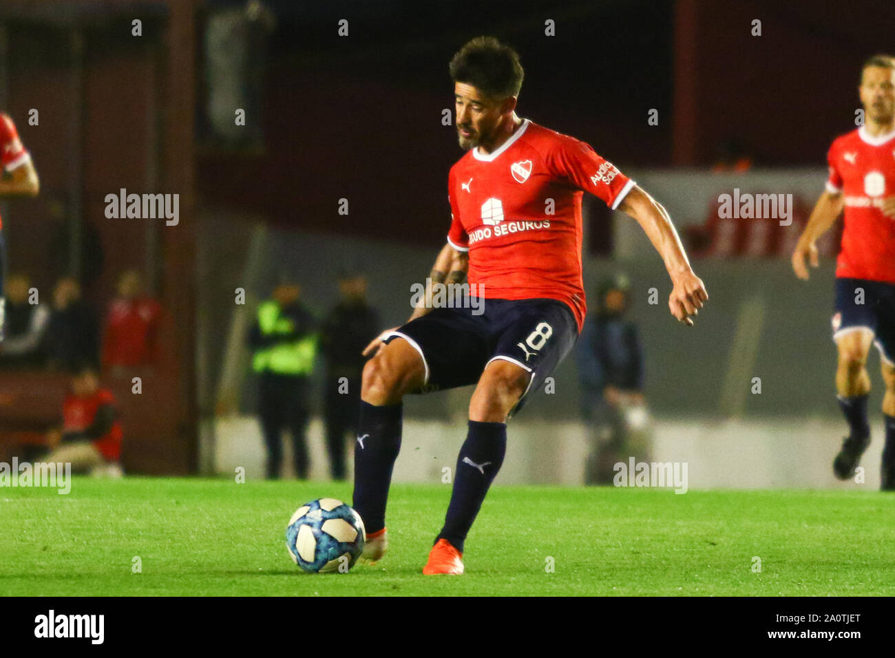 BUENOS AIRES, 14.09.2019 : Pablo Perez pendant le match entre Independiente et Lanús en Libertadores de América Stadium à Buenos Aires, Argentine. Banque D'Images