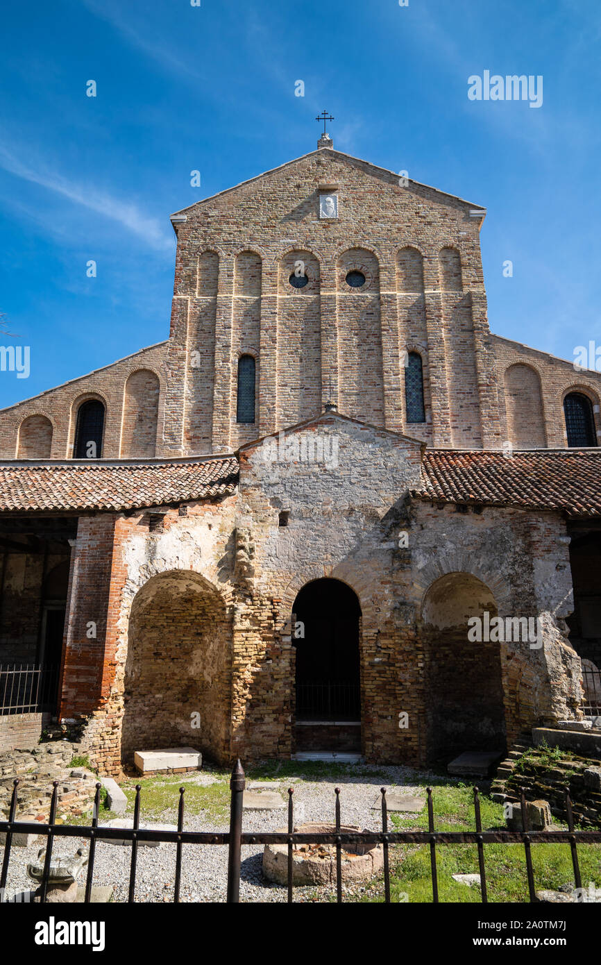 La cathédrale de Torcello - Église de Santa Maria Assunta (Basilica di Santa Maria Assunta), Torcello, Italie Banque D'Images