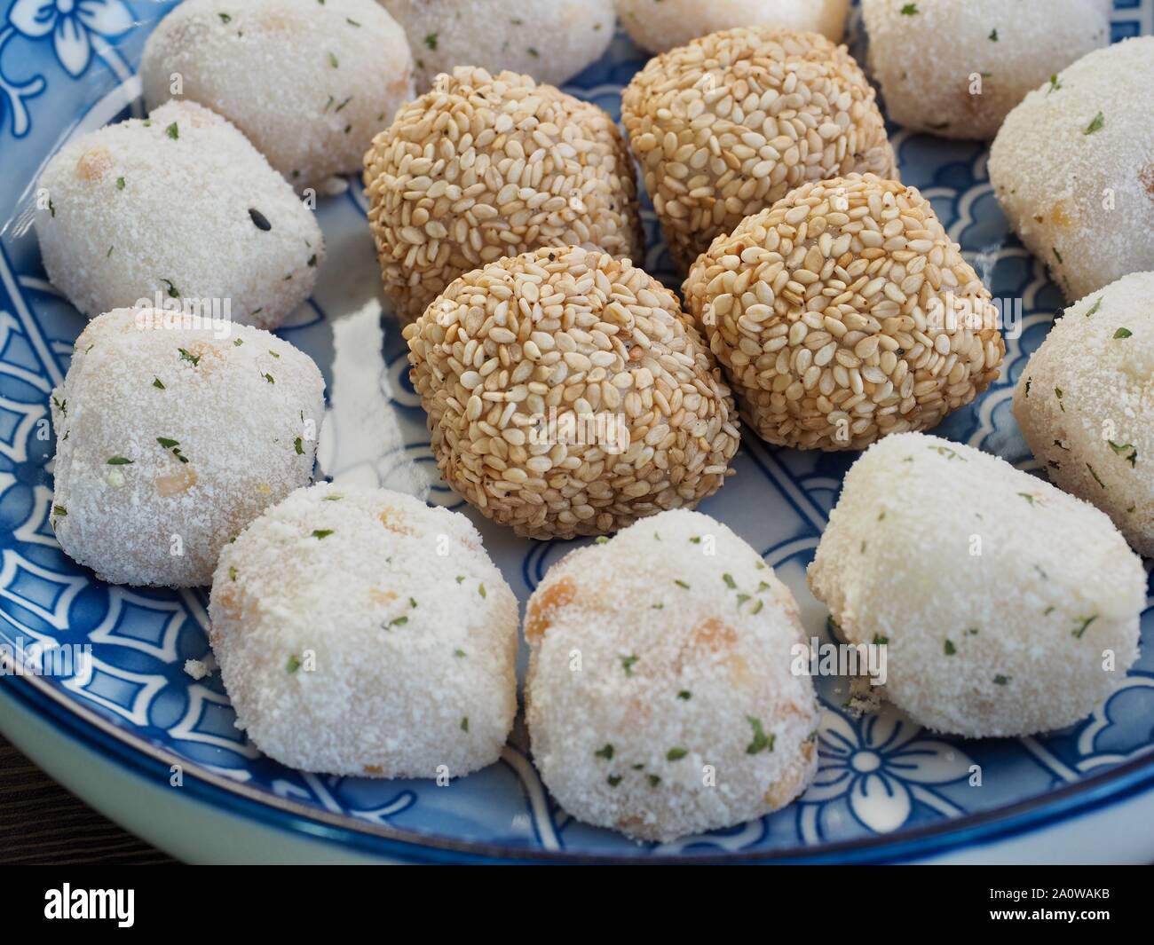 Cuisine traditionnelle coréenne gâteau au riz gluant et sucrée à la