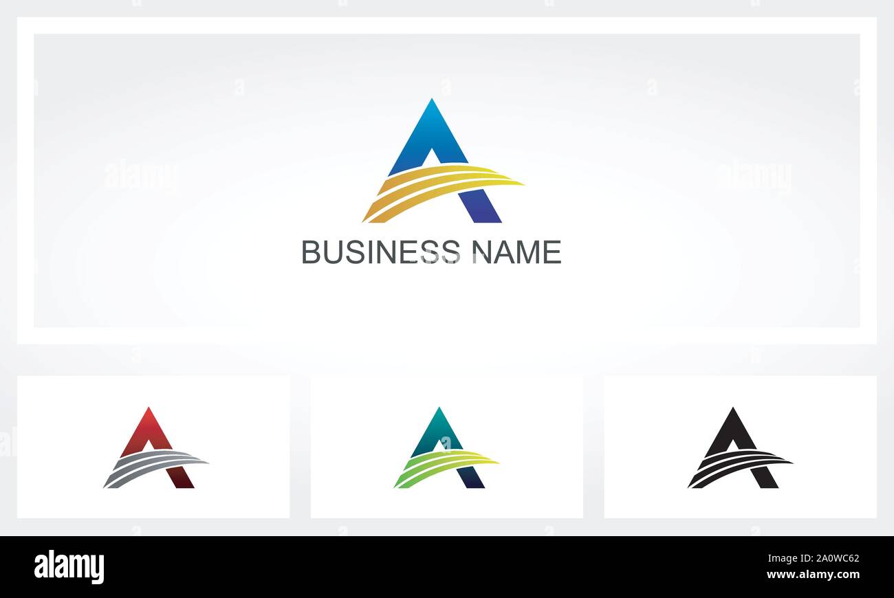 Logo Swoosh de la lettre A. Illustration de Vecteur