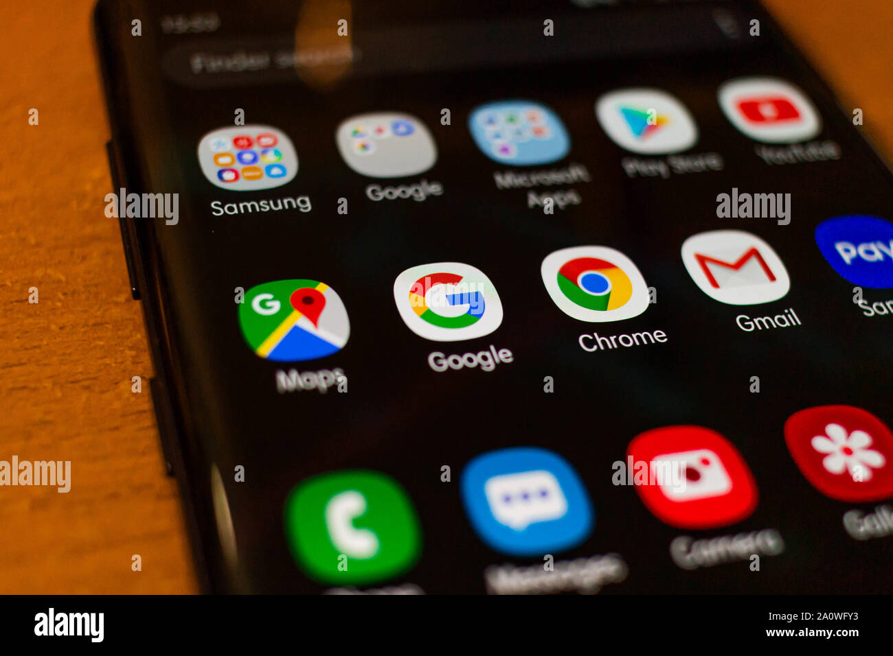 Icône de Google sur le Samsung Galaxy Note 9 Photo Stock - Alamy