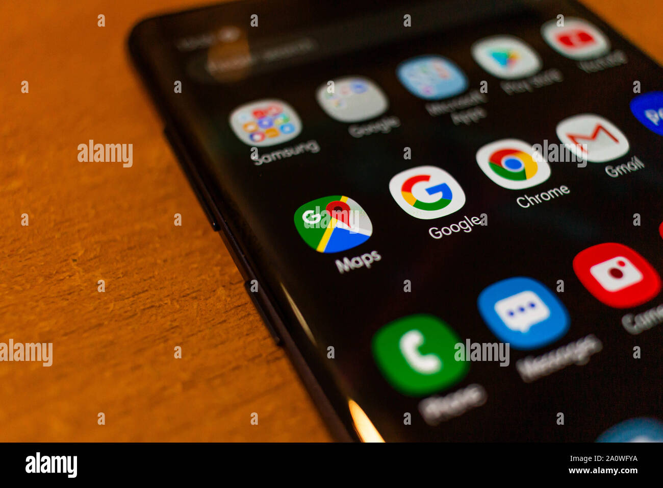 De l'icône Google Maps sur Samsung Galaxy Note 9 Photo Stock - Alamy
