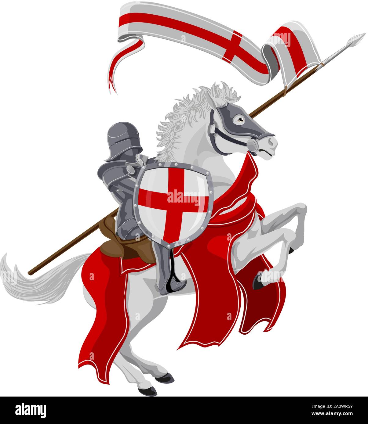 St George Saint Patron de l'Angleterre Illustration de Vecteur