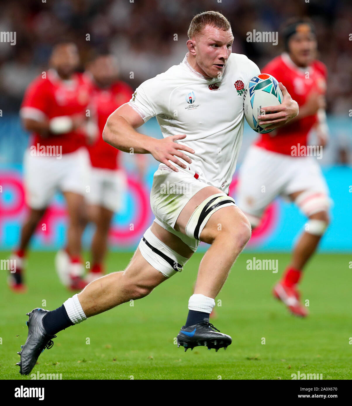 Sam L Angleterre Au Cours De L Underwood 19 Poule C De La Coupe Du Monde De Rugby Match A Sapporo Dome Photo Stock Alamy