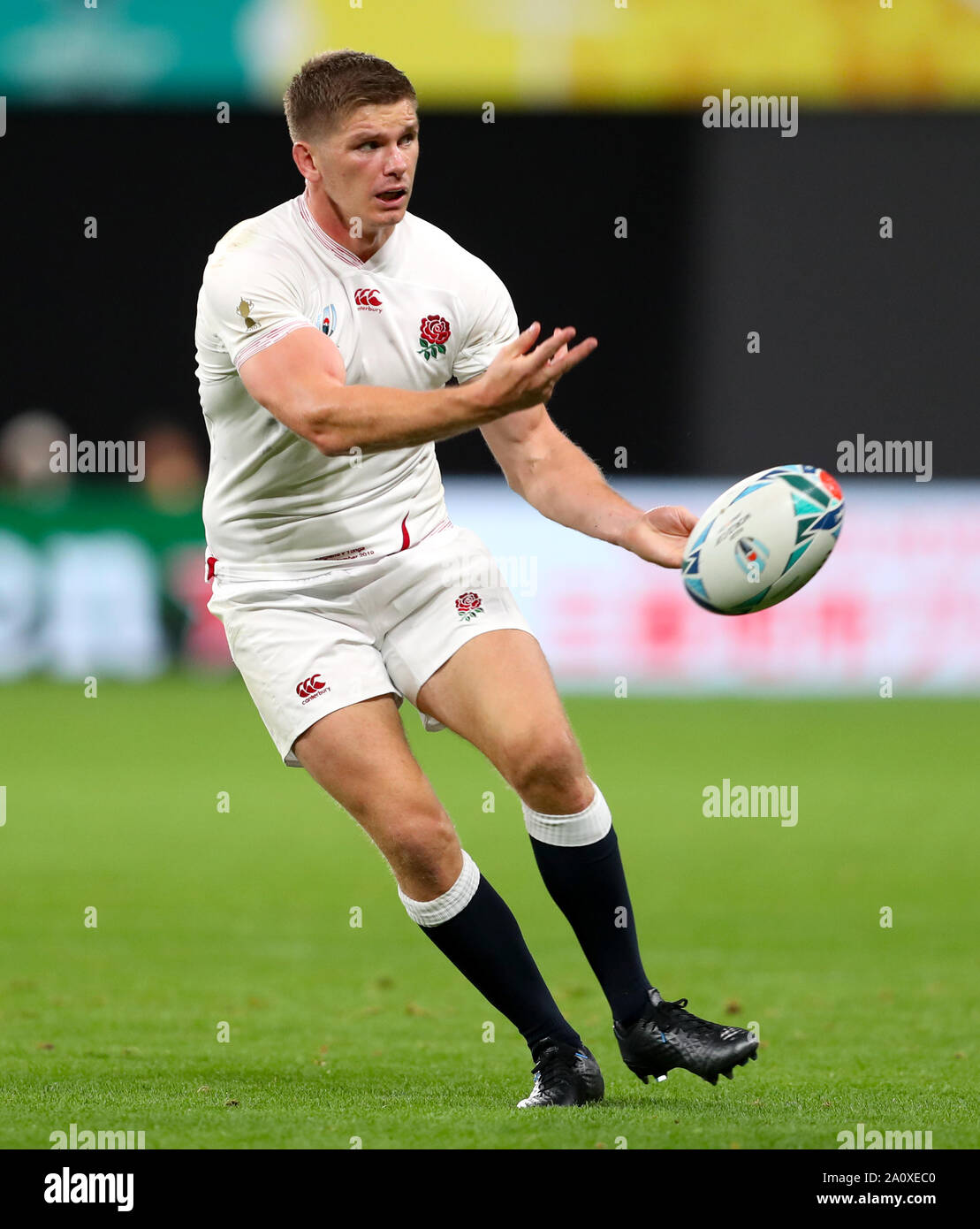 L Angleterre Owen Farrell Pendant La Coupe Du Monde De Rugby 19 Bassin C Match A Sapporo Dome Photo Stock Alamy