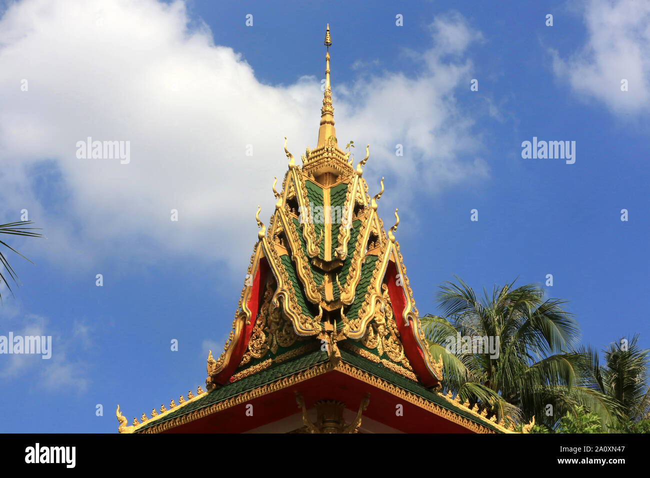 Wat Ong Teu Mahawihan. Temple du Bouddha lourd. Vientiane. Le Laos. / Wat Ong Teu Mahawihan. Temple du Bouddha lourd. Vientiane. Le Laos. Banque D'Images