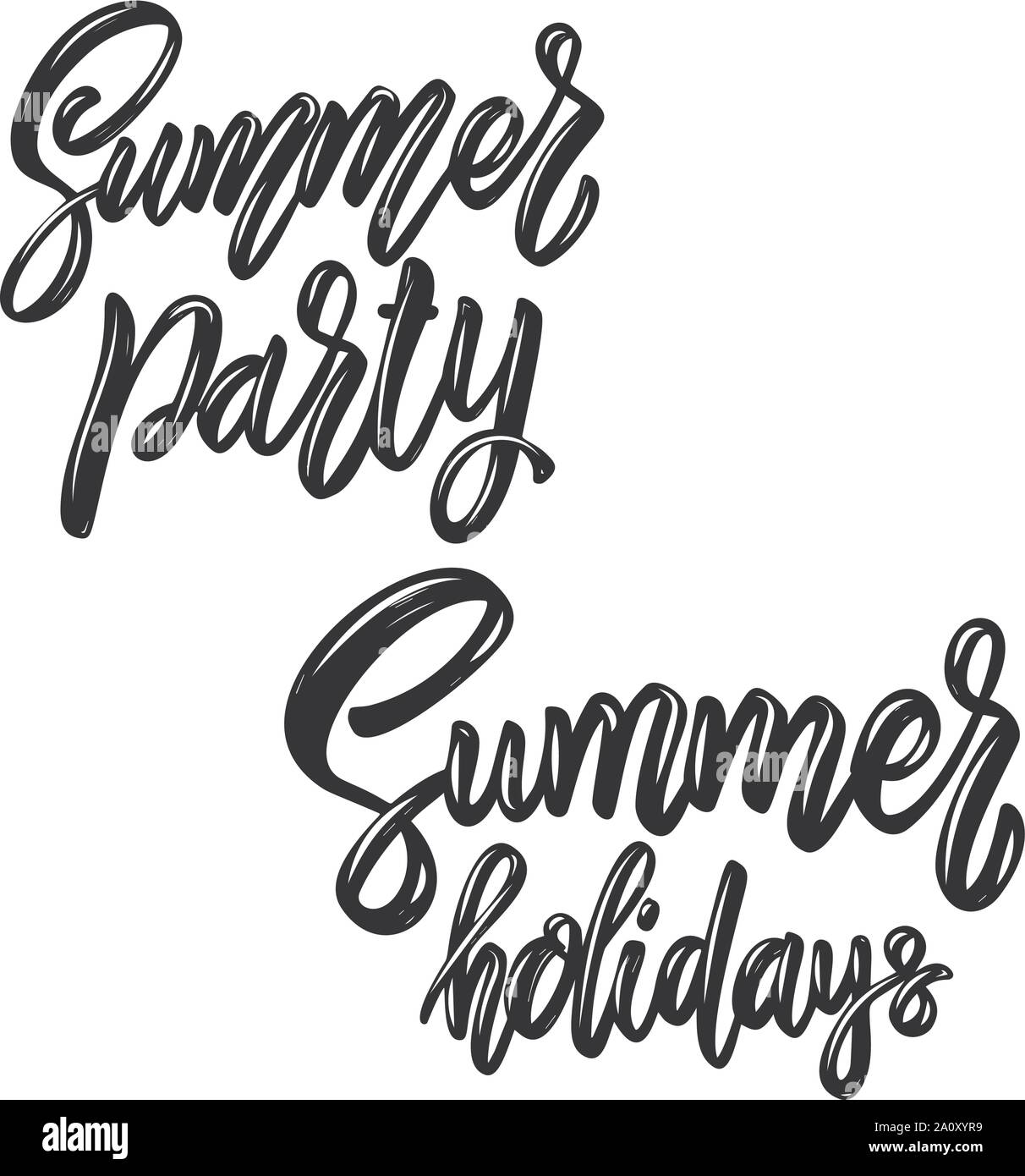 Fête de l'été. Le lettrage de phrase. L'élément de conception pour poster, carte de visite