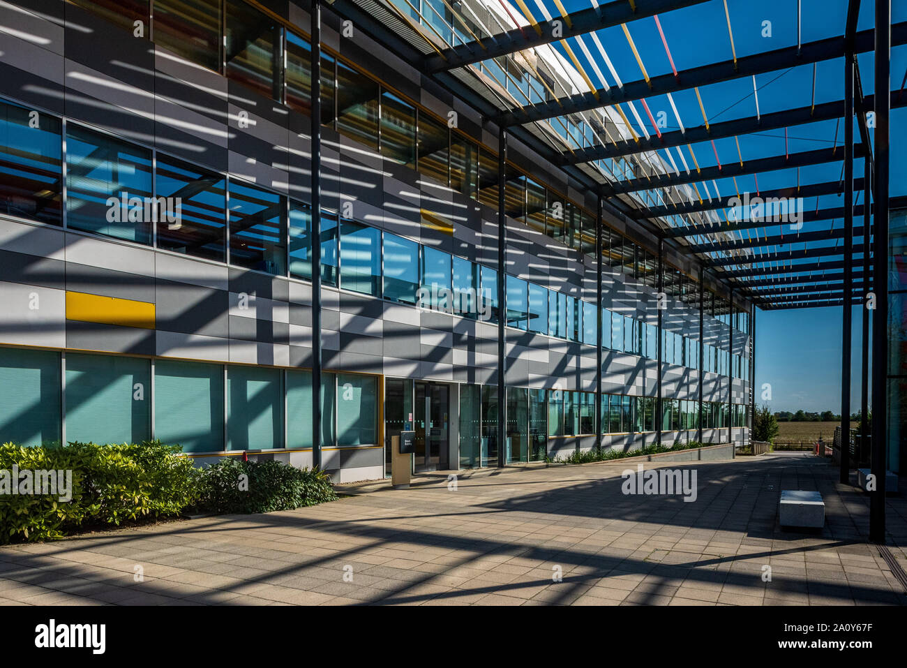 Broers Bâtiment à l'Université de Cambridge a ouvert le Forum Hauser 2010 est sur le site de Cambridge de l'Ouest. Wilkinson Eyre Architects Architectes avec Archial Banque D'Images