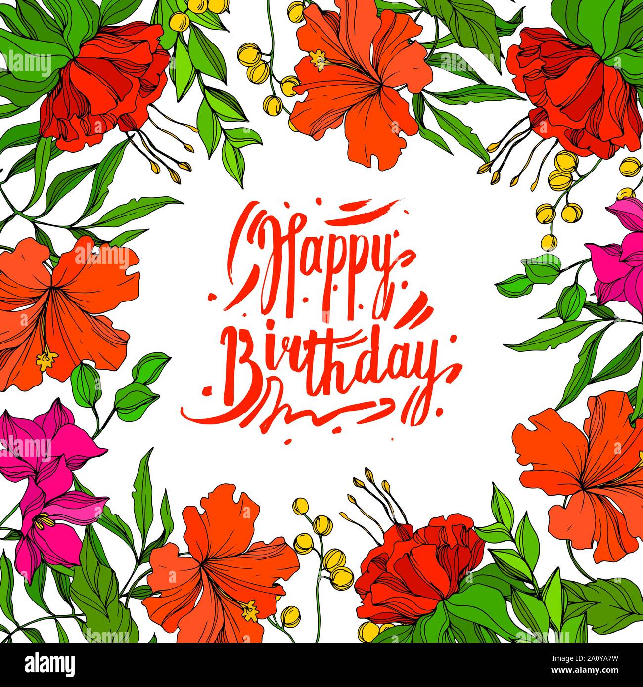 Happy Birthday Red Ink Ink Banque D Image Et Photos Alamy