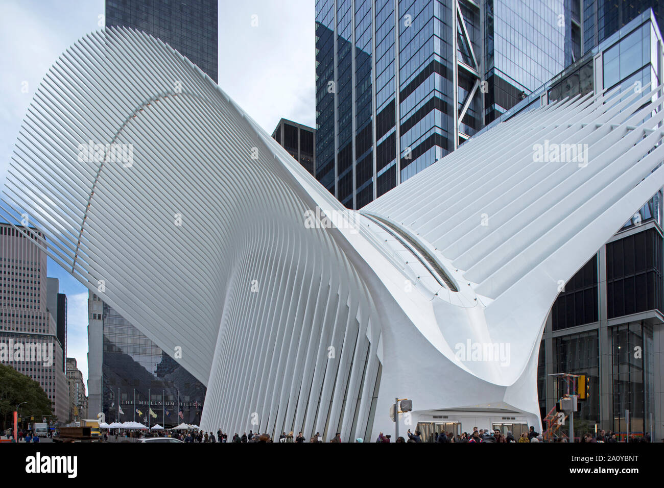 HALL PRINCIPAL D'OCULUS (©SANTIAGO CALATRAVA 2018) CHEMIN WESTFIELD WORLD TRADE CENTER CENTRE DE TRANSPORTS DE DOWNTOWN MANHATTAN NEW YORK USA Banque D'Images