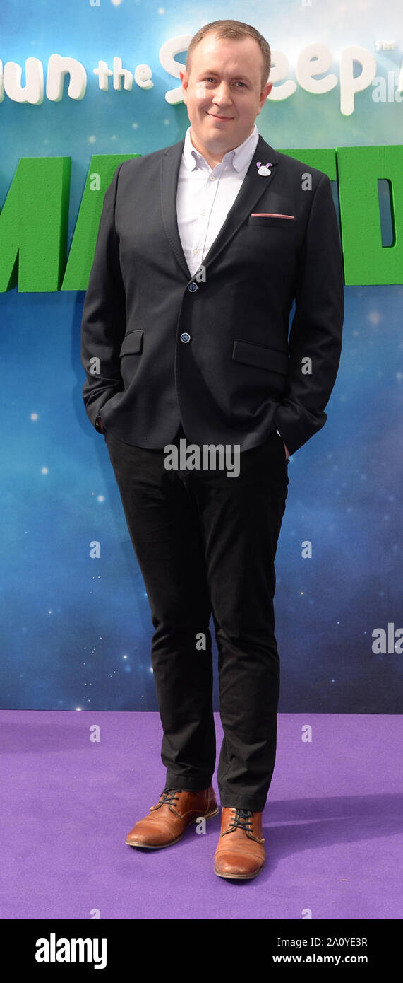 La photo doit être crédité ©Presse Alpha 078237 22/09/2019 Richard Phelan au film Shaun Le mouton livre Farmageddon UK Premiere tenue à Odéon luxe à Leicester Square, Londres Banque D'Images